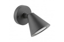Decoratívne záhradné svietidlo LUSTINO-D GU10 MAX.20W IP44 AC220-240V 50-60Hz nástenné svietidlo pre spodnú časť steny, grafit. 1208964032