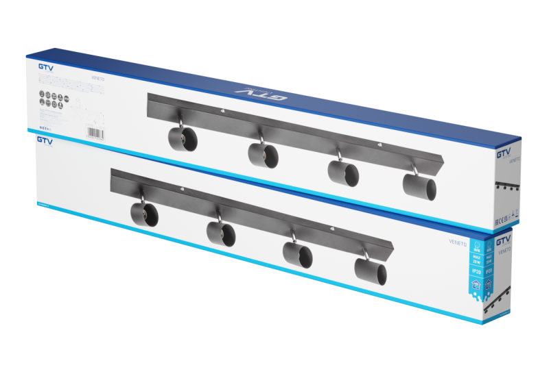 Dekoratívne stropné svietidlo VENETO IP20 max. 20W 4 x GU10 okrúhle čierne. 1208964042