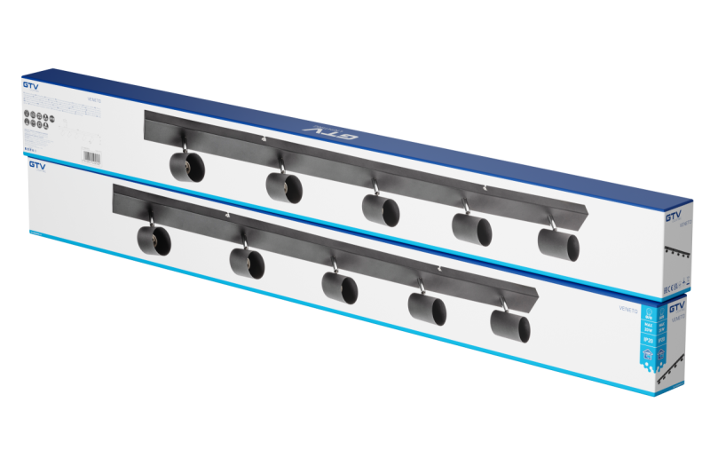 Dekoračné stropné svietidlo VENETO IP20 max. 20W 5 x GU10 okrúhle čierne. 1208964044