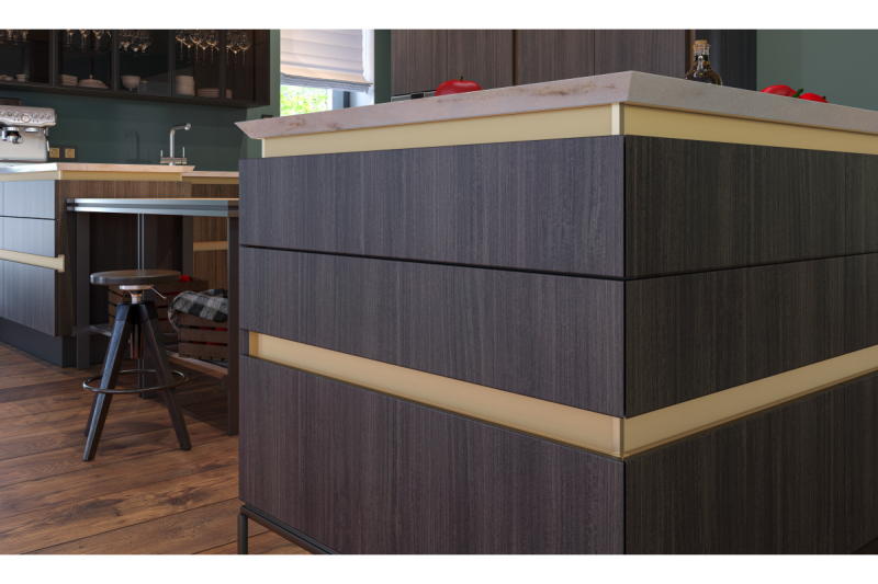 VELLO interný konektor C profil, zlato, (10 ks/bal.) 1208964152