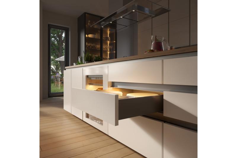 Hliníkový profil, systém bez rukoväte VELLO s LED funkciou, L, nerez, dĺžka 3 m 1208964218