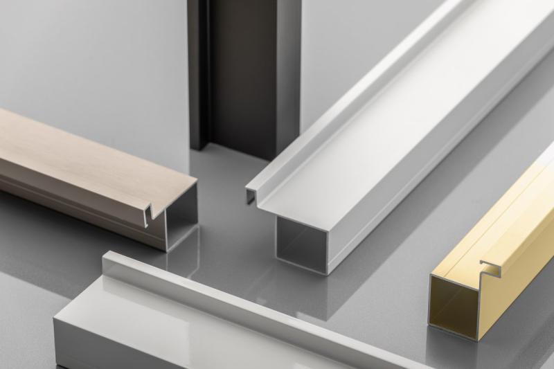 Hliníkový profil, systém bez rukovätí VELLO, T jednostranný, inox, dĺžka 3 m 1208964231