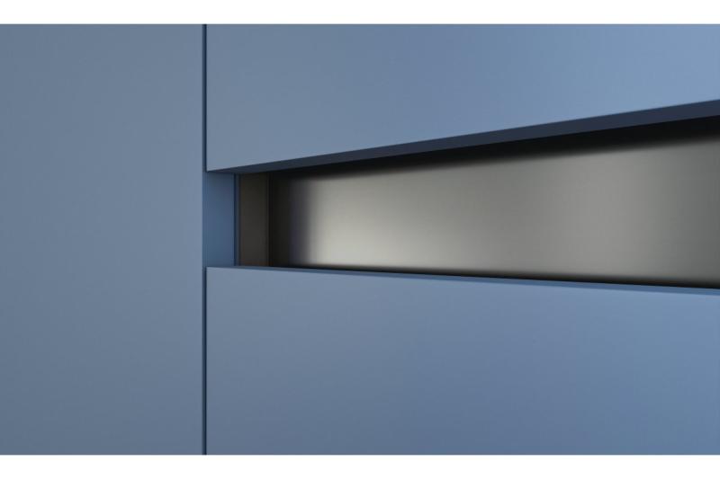 GTV VELLO profil, systém bez rukovätí, udržať, L=3000 mm, 16 mm, Al, čierna 1208964236