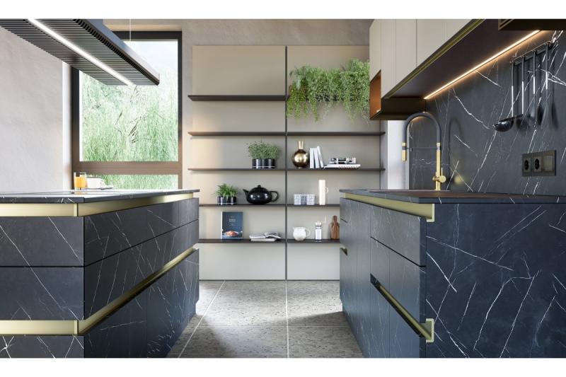 GTV VELLO profil, systém bez rukovätí, veniec, L=3000 mm, 16 mm, Al, zlato 1208964237