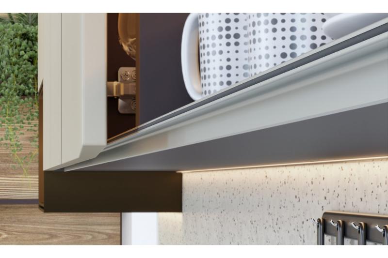 GTV VELLO profil, systém bez rukoväte, otáčanie, L=3000 mm, 18 mm, Al, hliník 1208964238