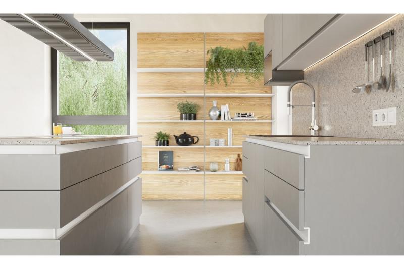 GTV VELLO profil, systém bez rukovätí, veniec, L=3000 mm, 18 mm, Al, biely 1208964239