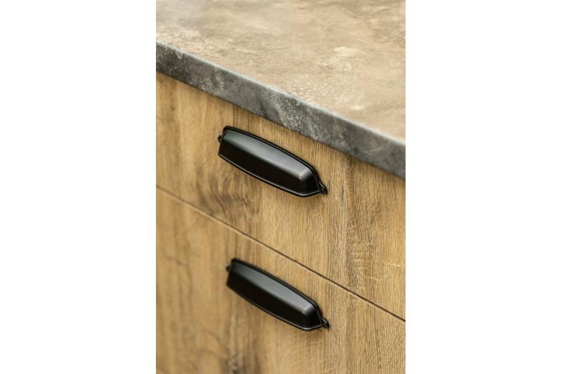 Rukoväť Zamak EVER C = 128 mm matná čierna 1208965993