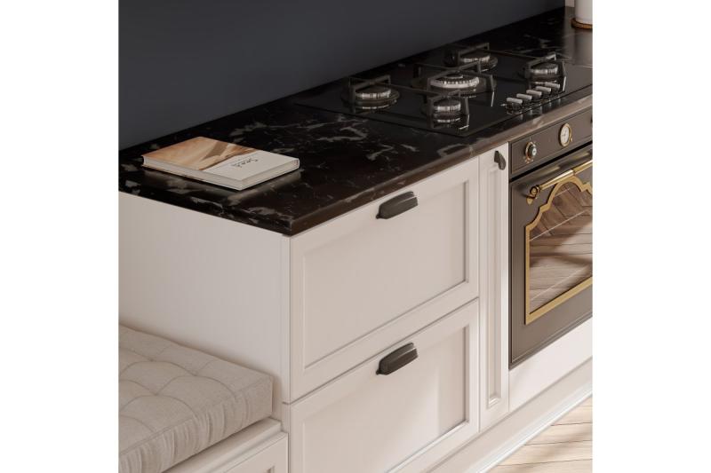 Rukoväť Zamak EVER C = 128 mm matná čierna 1208965993