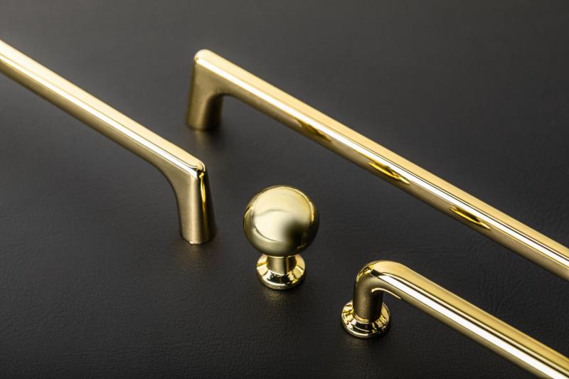 Rukoväť Zamak NORD C = 160 mm kartáčované zlato 1208966148