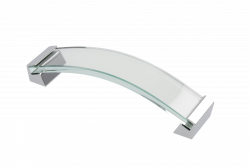 Rukoväť Zamak ROSES C=160mm transparentné sklo + chrómové nohy 1208966188