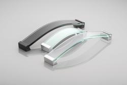 Rukoväť Zamak ROSES C=256mm transparentné sklo + chrómové nohy 1208966189