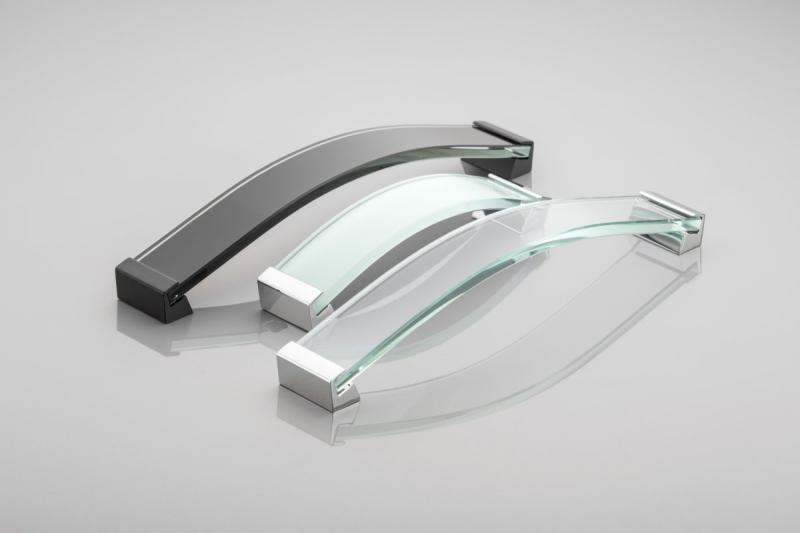 Rukoväť Zamak ROSES C=256mm transparentné sklo + chrómové nohy 1208966189