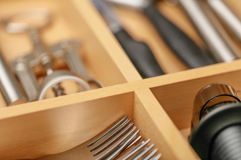 Dekorácie Cutle Príborníky Kuchyňa Nastaviteľný Organizátor Príborov 1208966292