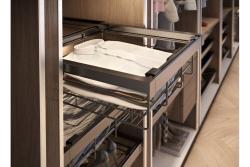 Drawer Elite with wire basket 700 mm with soft closing, gray anthracite 1208966296