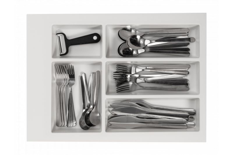 Dekorácie Cutle Príborníky Vklad do Kuchynskej Zásuvky 400 Biela 1208966373