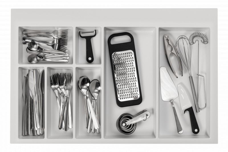 Dekorácia Cutle Príborníky Vložka pre Kuchynský Zásuvkový Systém 800 Biela 1208966379