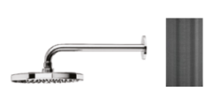 Waterevolution Flow hlavová sprcha 250mm s nástenným pripojením PVD Gun Metal T164125GME
