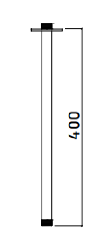 Waterevolution flow stropný držiak 40 cm mosadz T164540LE