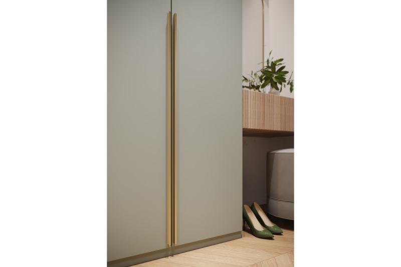 Nábytková rukoväť GTV GROOVE, C=3x352 mm, L=1200 mm, Al, kefované zlato 1208966978