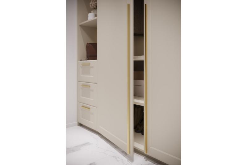 Nábytková rukoväť GTV PILLAR, C=160 mm, L=190 mm, Al, svetlo kefované zlato 1208966994