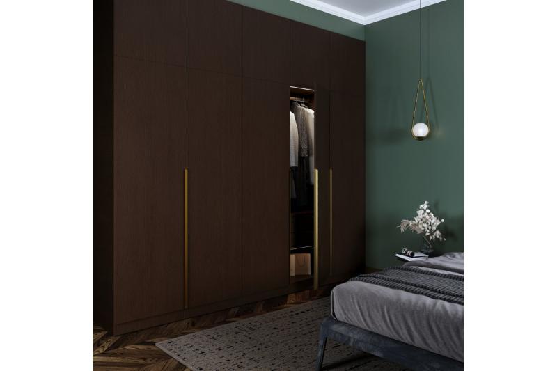 Kľučka na nábytok GTV TREX CROSS, C=3x352 mm, L= 1200 mm, Al, svetlo štetec zlato 1208967001