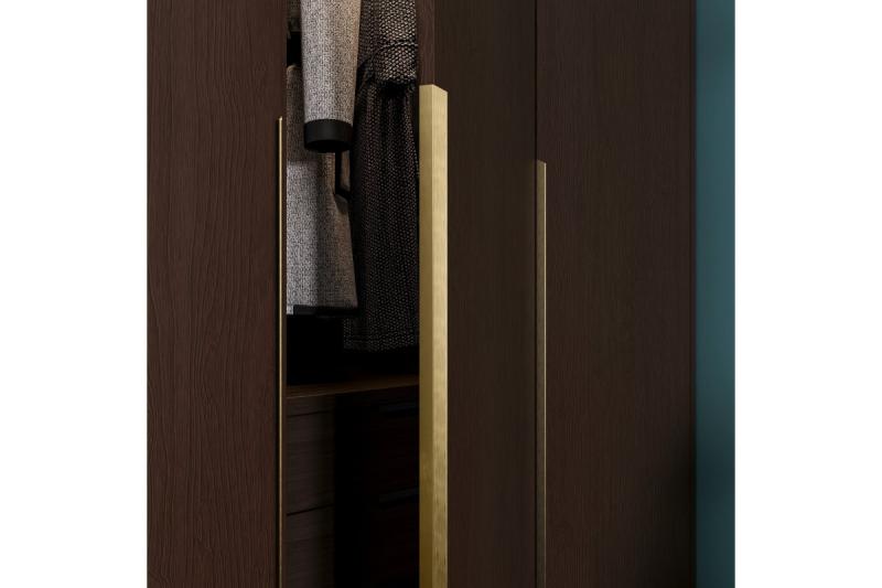 Kľučka na nábytok GTV TREX CROSS, C=3x352 mm, L= 1200 mm, Al, svetlo štetec zlato 1208967001