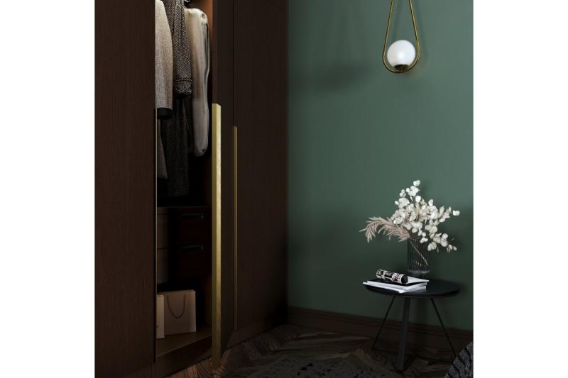 Kľučka na nábytok GTV TREX CROSS, C=3x352 mm, L= 1200 mm, Al, svetlo štetec zlato 1208967001