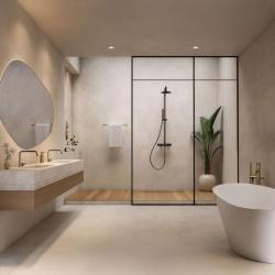 Waterevolution Flow sprchová kombinácia s dažďovou sprchou matná čierna T141NPR