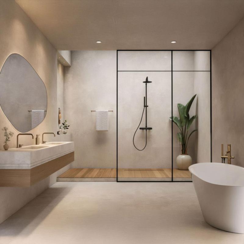 Waterevolution Flow sprchová kombinácia s dažďovou sprchou matná čierna T141NPR