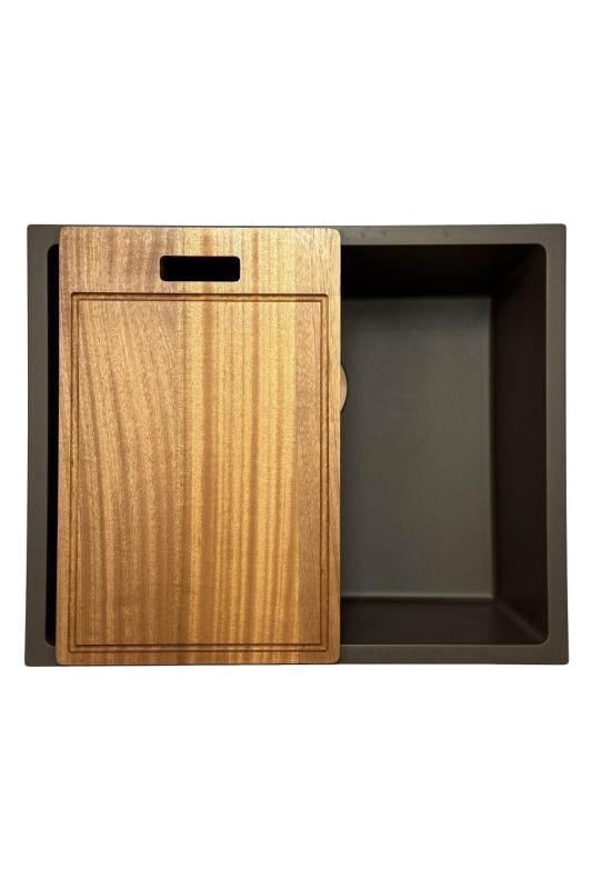 GraniteMy Universal granitový kávový drez 50x40 cm na pracovnú dosku, pod pracovnú dosku a do roviny s medenou zátkou 1208967229