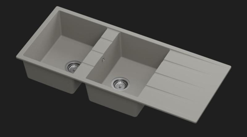 GraniteMy Universele spoelbakken Quartz Graniet kleur Monster TAUPE 1208967247