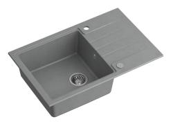 Quadri sveter sivý žulový vstavaný drez s odkvapkávacou plochou obojstranný 78x50cm 1208967382