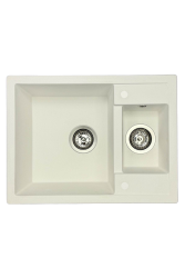 GraniteMy Smart extra plytký 1,5 žulový nadstavbový biely drez 58x44cm 1208967418