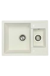 GraniteMy Smart extra plytký 1,5 žulový nadstavbový biely drez 58x44cm 1208967418