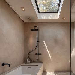 Waterevolution Flow sprchová kombinácia s dažďovou sprchou matná čierna 250mm T141N25PR