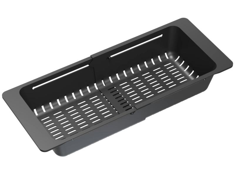 Quadri čierne nastaviteľné odkvapkávacie sitko 320/460 x 185 mm pre umývadlá 1208967541