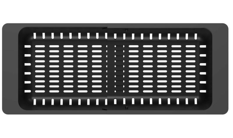 Quadri čierne nastaviteľné odkvapkávacie sitko 320/460 x 185 mm pre umývadlá 1208967541
