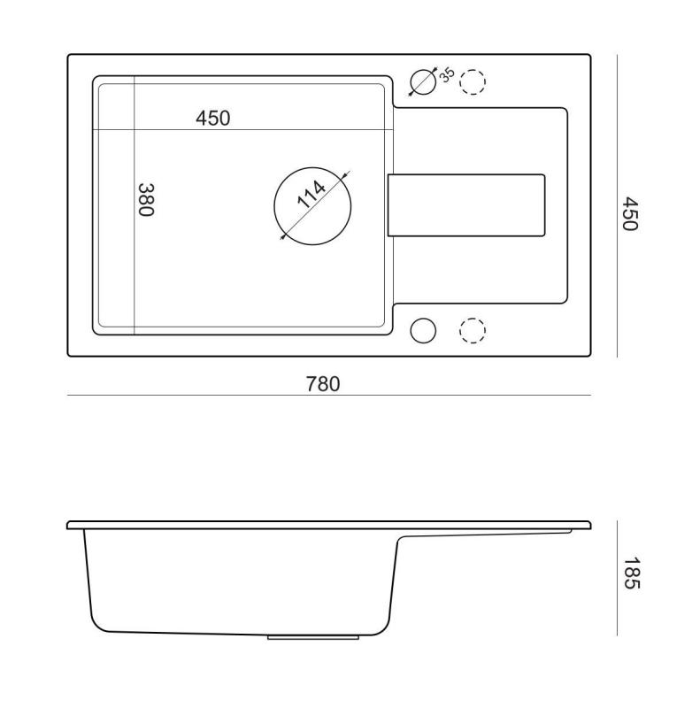 Quadri Sutton XL béžový pieskový žulový drez na montáž 78x45 cm s odkvapkávacou plochou, obojstranný, s béžovou zátkou 1208967577