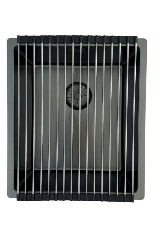 Pure.Sink Prestige drez PVD gun metal 34x40 cm 10mm polomer spodná montáž, rovná montáž a vrchná montáž PPG3440-61