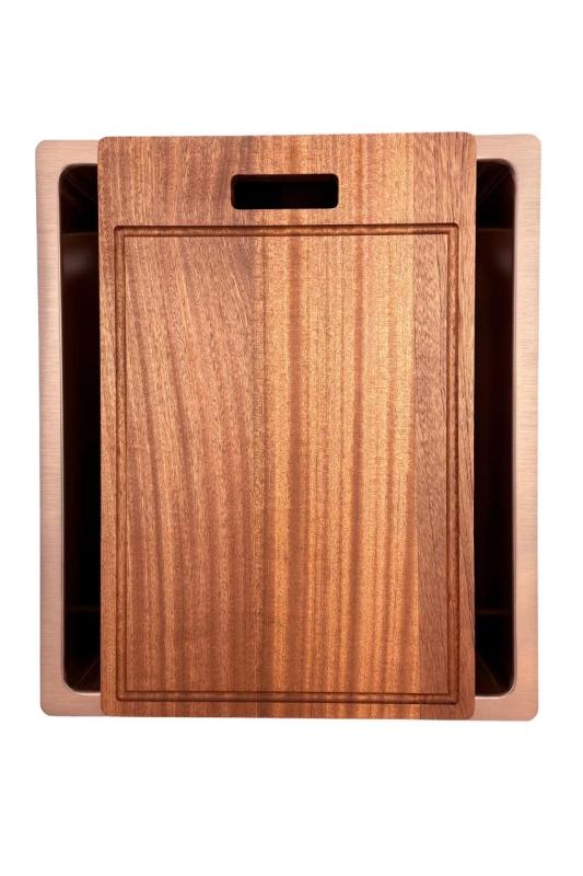 Pure.Sink Prestige drez 34x40 cm PVD meď 10 mm rádius na zabudovanie, zabudovanie do roviny a montáž na dosku PPG3440-62.