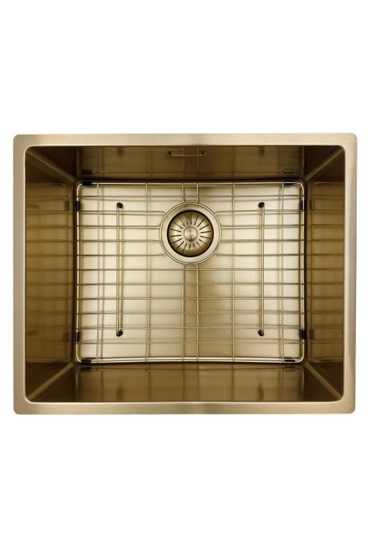 Pure.Sink Prestige drez 50x40 cm PVD Zlatý, polomer 10 mm, montáž pod pult, zapustený a na povrch PPG5040-60