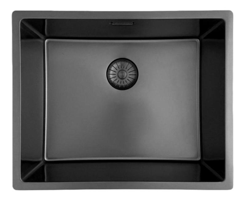 Pure.Sink Prestige drez 50x40 cm PVD Gun Metal 10 mm rádius spodná montáž, plochá montáž a vrchná montáž PPG5040-61.