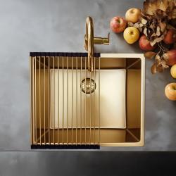 Pure.Sink Prestige rolovacia podložka na drez Zlatá PPGRM40-60