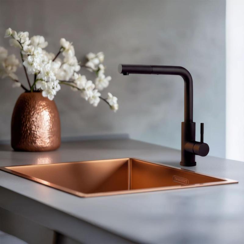 Pure.Sink Elite Steel Spark kuchynská batéria Matná čierna PS8040-10