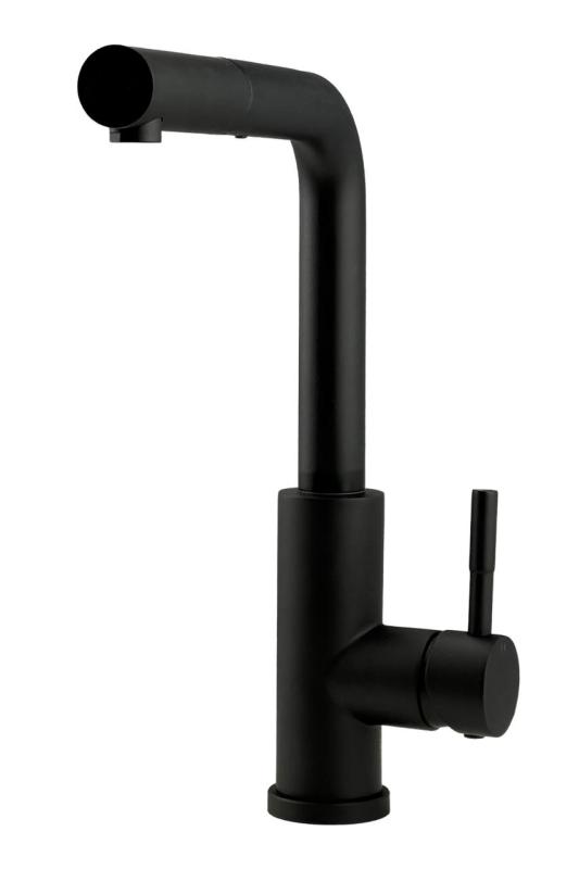 Pure.Sink Elite Steel Spark-S kuchynská batéria matná čierna s výsuvným výtokom PS8041-10