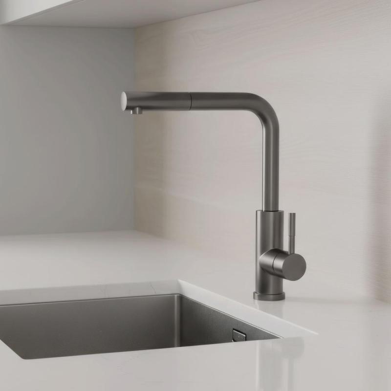 Pure.Sink Elite Steel Spark-S kuchynská batéria PVD Gun Metal s výsuvnou hubicou PS8041-61