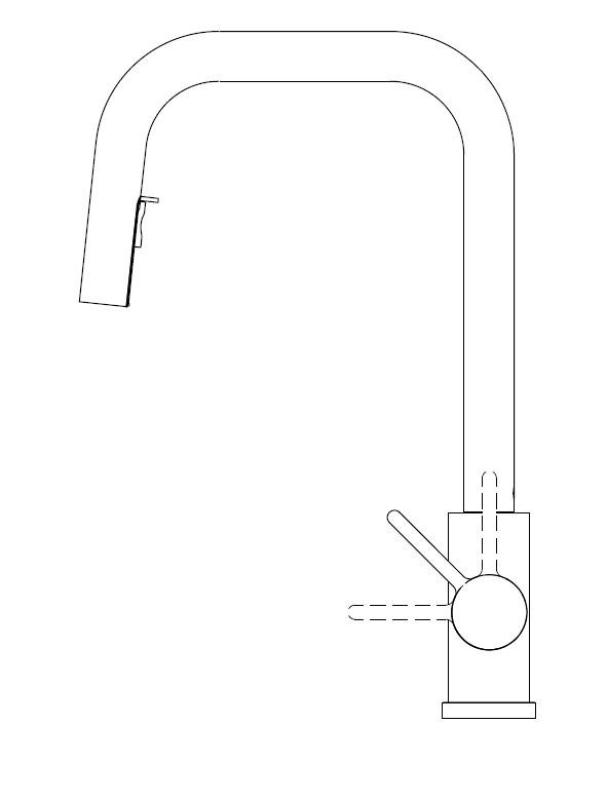 Pure.Sink Elite Steel Crystal-S kuchynská batéria PVD Gun metal s vytiahnuteľnou výpusťou PS8050-61