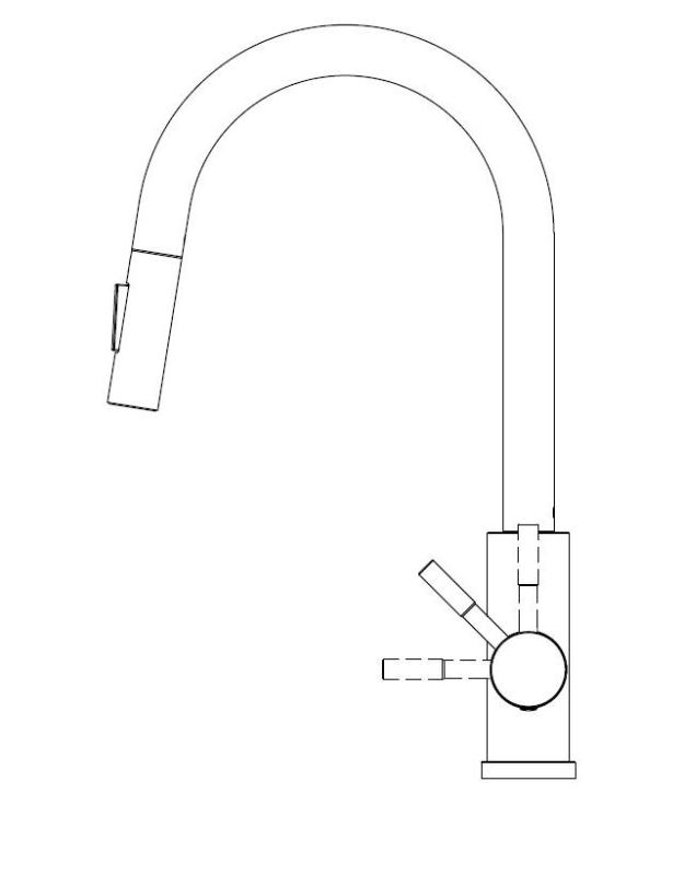 Pure.Sink Elite Steel Stream-S kuchynská batéria PVD brúsené zlato s vysúvateľným výtokom PS8045-60
