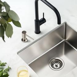 Pure.Sink Elite Steel Shine vstavaný dávkovač mydla z nehrdzavejúcej ocele, dopĺňaný zhora PS9010-02