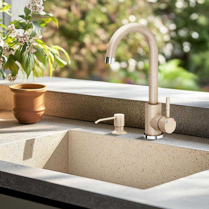 Quadri Manchester Vstavaný Dávkovač Mydla Béžový Piesok - Plniteľný zhora 1208967658